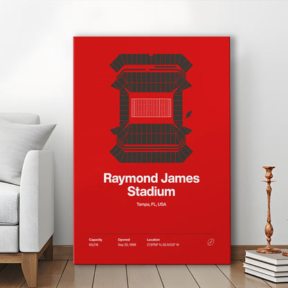 Tampa Bay Buccaneers Stadium Print, Raymond Stadium Print V1, Fan Gifts, Sport Art, Canvas Print Wall Art