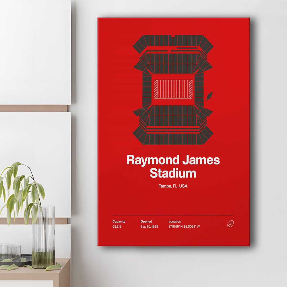 Tampa Bay Buccaneers Stadium Print, Raymond Stadium Print V1, Fan Gifts, Sport Art, Canvas Print Wall Art