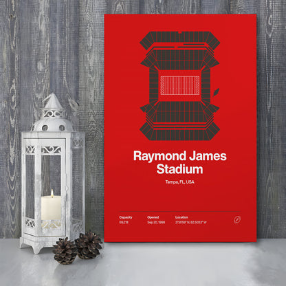 Tampa Bay Buccaneers Stadium Print, Raymond Stadium Print V1, Fan Gifts, Sport Art, Canvas Print Wall Art