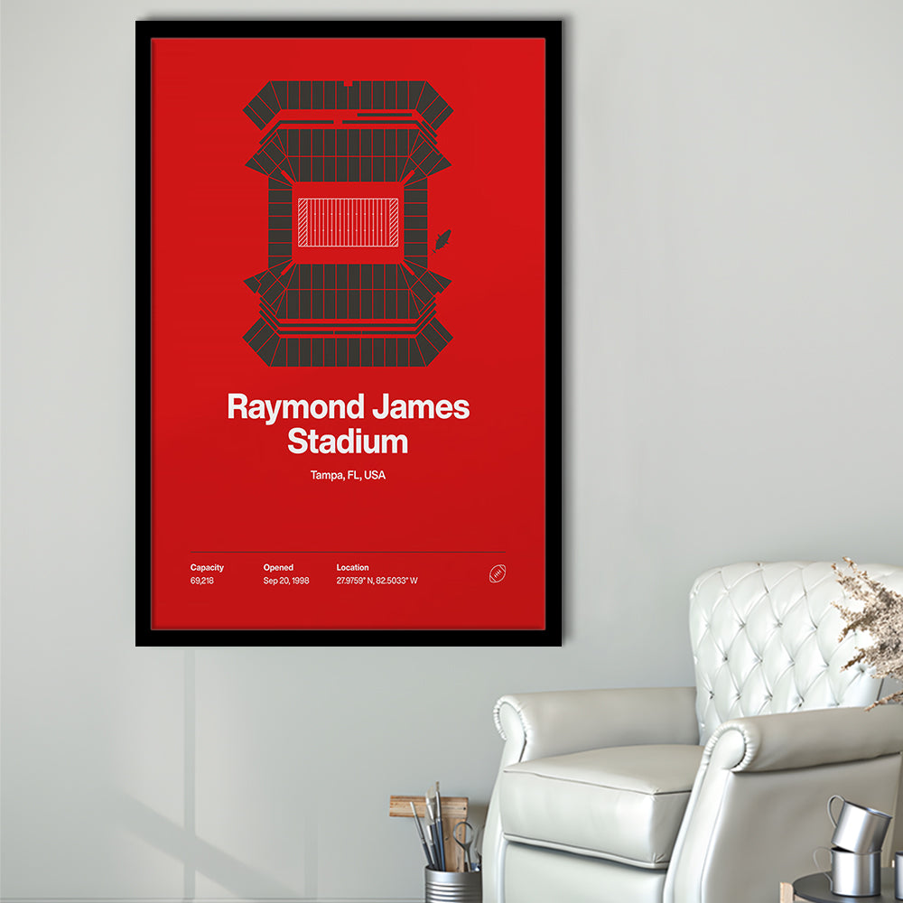 Tampa Bay Buccaneers Stadium Print, Raymond Stadium Print V1, Gifts for him, Sport Art, Framed Art Print Wall Decor