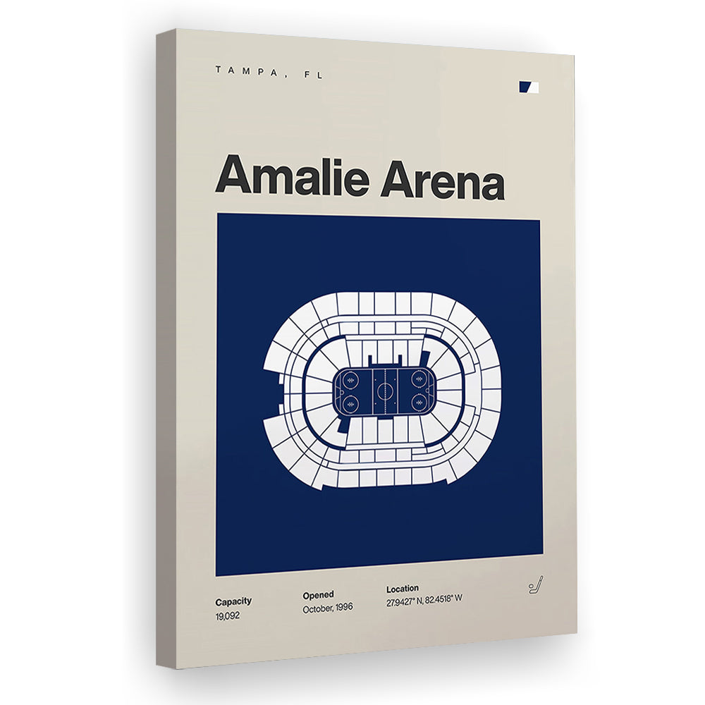Tampa Bay Lightning Stadium Print, Amalie Arena Stadium Print, Fan Gifts, Sport Art, Canvas Print Wall Art