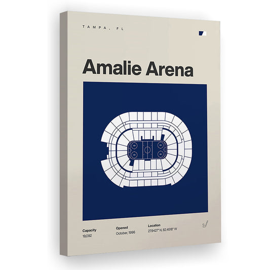 Tampa Bay Lightning Stadium Print, Amalie Arena Stadium Print, Fan Gifts, Sport Art, Canvas Print Wall Art