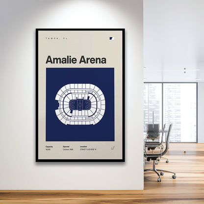 Tampa Bay Lightning Stadium Print, Amalie Arena Stadium Print, Gifts for him, Sport Art, Framed Art Print Wall Decor