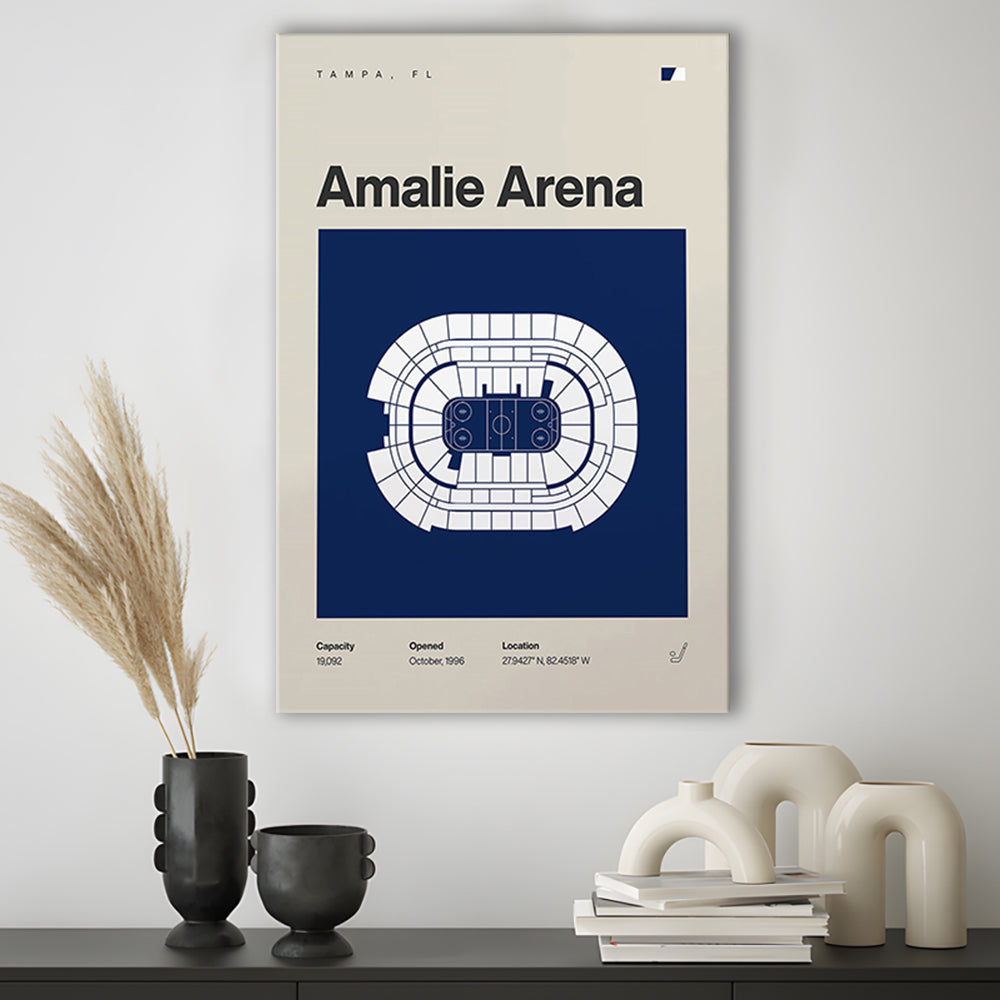 Tampa Bay Lightning Stadium Print, Amalie Arena Stadium Print, Fan Gifts, Sport Art, Canvas Print Wall Art