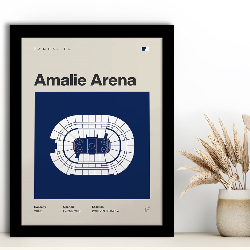 Tampa Bay Lightning Stadium Print, Amalie Arena Stadium Print, Gifts for him, Sport Art, Framed Art Print Wall Decor