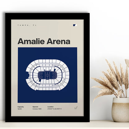 Tampa Bay Lightning Stadium Print, Amalie Arena Stadium Print, Gifts for him, Sport Art, Framed Art Print Wall Decor