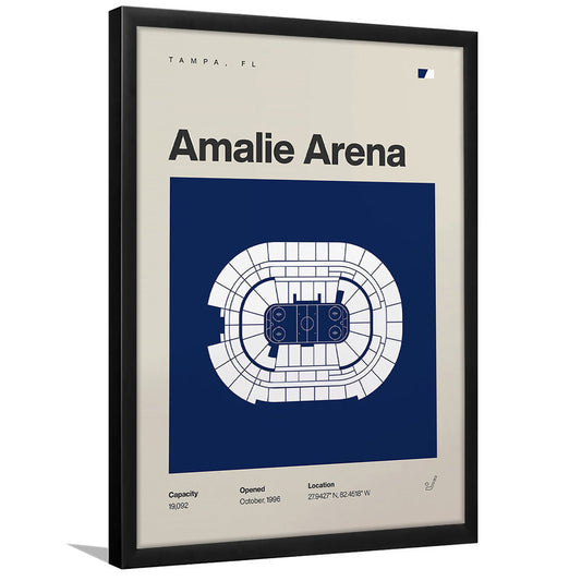 Tampa Bay Lightning Stadium Print, Amalie Arena Stadium Print, Gifts for him, Sport Art, Framed Art Print Wall Decor