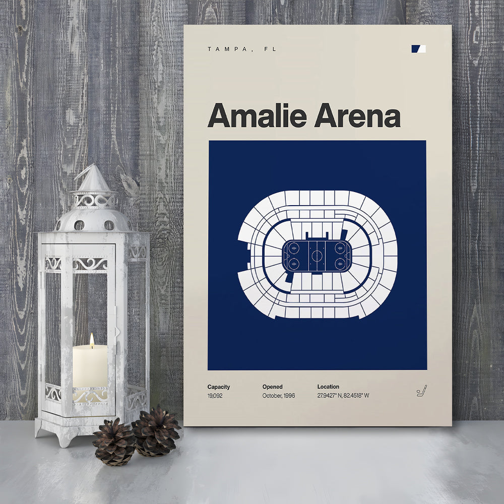 Tampa Bay Lightning Stadium Print, Amalie Arena Stadium Print, Fan Gifts, Sport Art, Canvas Print Wall Art