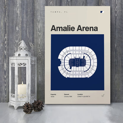 Tampa Bay Lightning Stadium Print, Amalie Arena Stadium Print, Fan Gifts, Sport Art, Canvas Print Wall Art