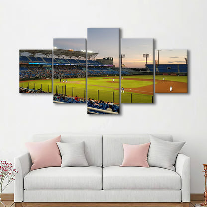 Taoyuan Int'l Baseball Stadium, Stadium Canvas, Sport Art, Gift for him, 5 Panel, Large Canvas, Canvas Print Wall Art