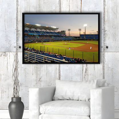 Taoyuan Int'l Baseball Stadium, Stadium Canvas, Sport Art, Framed Canvas Print Wall Art, Floating Frame