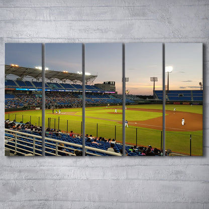 Taoyuan Int'l Baseball Stadium, Stadium Canvas, Sport Art, 5 Panel B, Extra Large Canvas, Canvas Print Wall Art