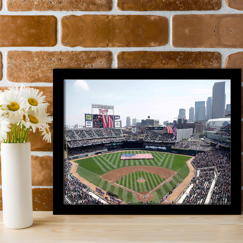 Target Field All Star, Stadium Canvas, Sport Art, Gift for him, Framed Art Print Wall Decor, Picture Framed