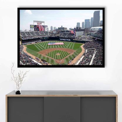Target Field All Star, Stadium Canvas, Sport Art, Gift for him, Framed Art Print Wall Decor, Picture Framed