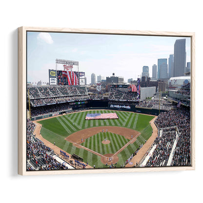 Target Field All Star, Stadium Canvas, Sport Art, Framed Canvas Print Wall Art, Floating Frame