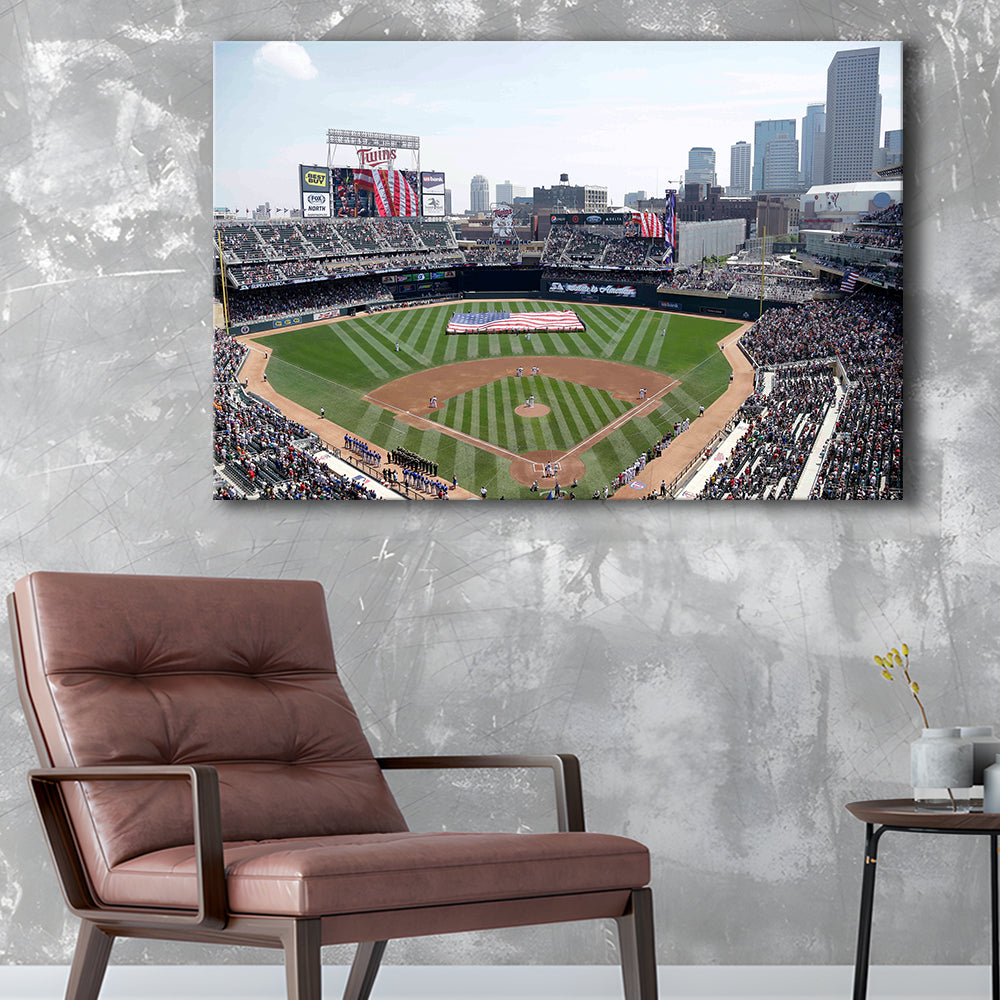 Target Field All Star, Stadium Canvas, Sport Art, Gift for him, Man Cave Decor, Art Print, Canvas Print Wall Art