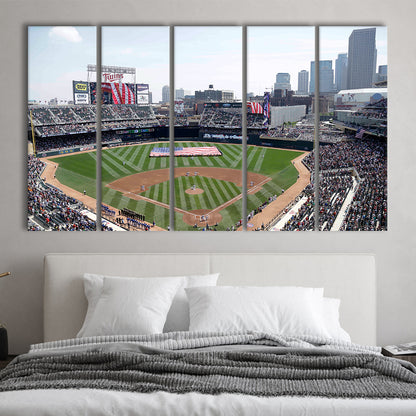 Target Field All Star, Stadium Canvas, Sport Art, 5 Panel B, Extra Large Canvas, Canvas Print Wall Art