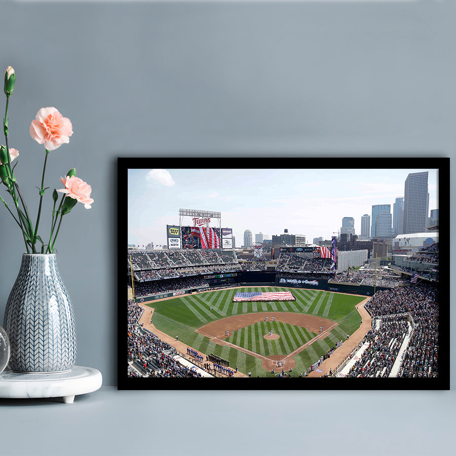 Target Field All Star, Stadium Canvas, Sport Art, Gift for him, Framed Art Print Wall Decor, Picture Framed