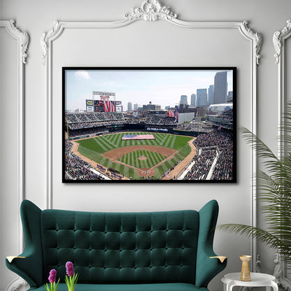 Target Field All Star, Stadium Canvas, Sport Art, Gift for him, Framed Art Print Wall Decor, Picture Framed