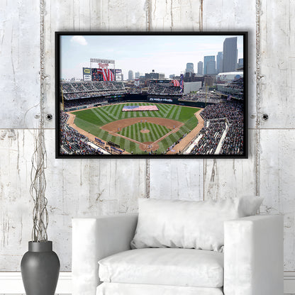 Target Field All Star, Stadium Canvas, Sport Art, Framed Canvas Print Wall Art, Floating Frame