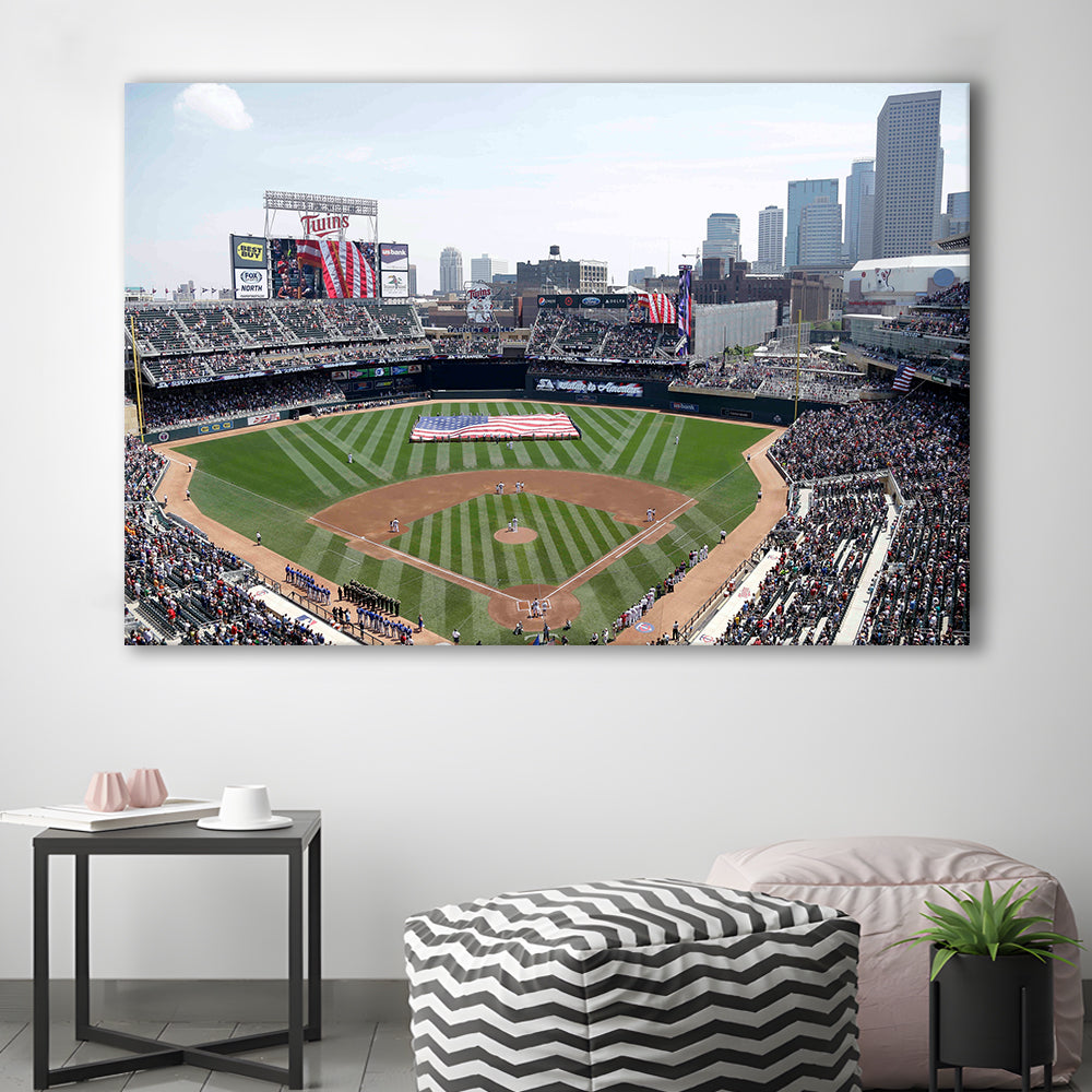 Target Field All Star, Stadium Canvas, Sport Art, Gift for him, Man Cave Decor, Art Print, Canvas Print Wall Art