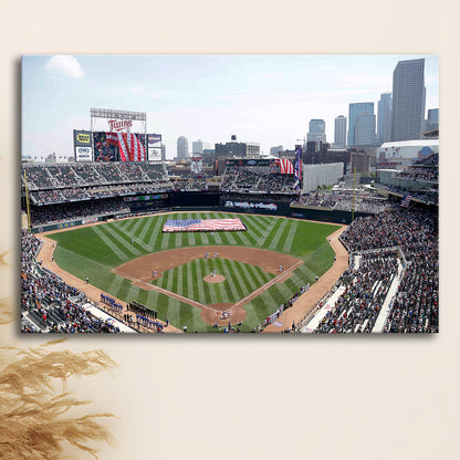 Target Field All Star, Stadium Canvas, Sport Art, Gift for him, Man Cave Decor, Art Print, Canvas Print Wall Art