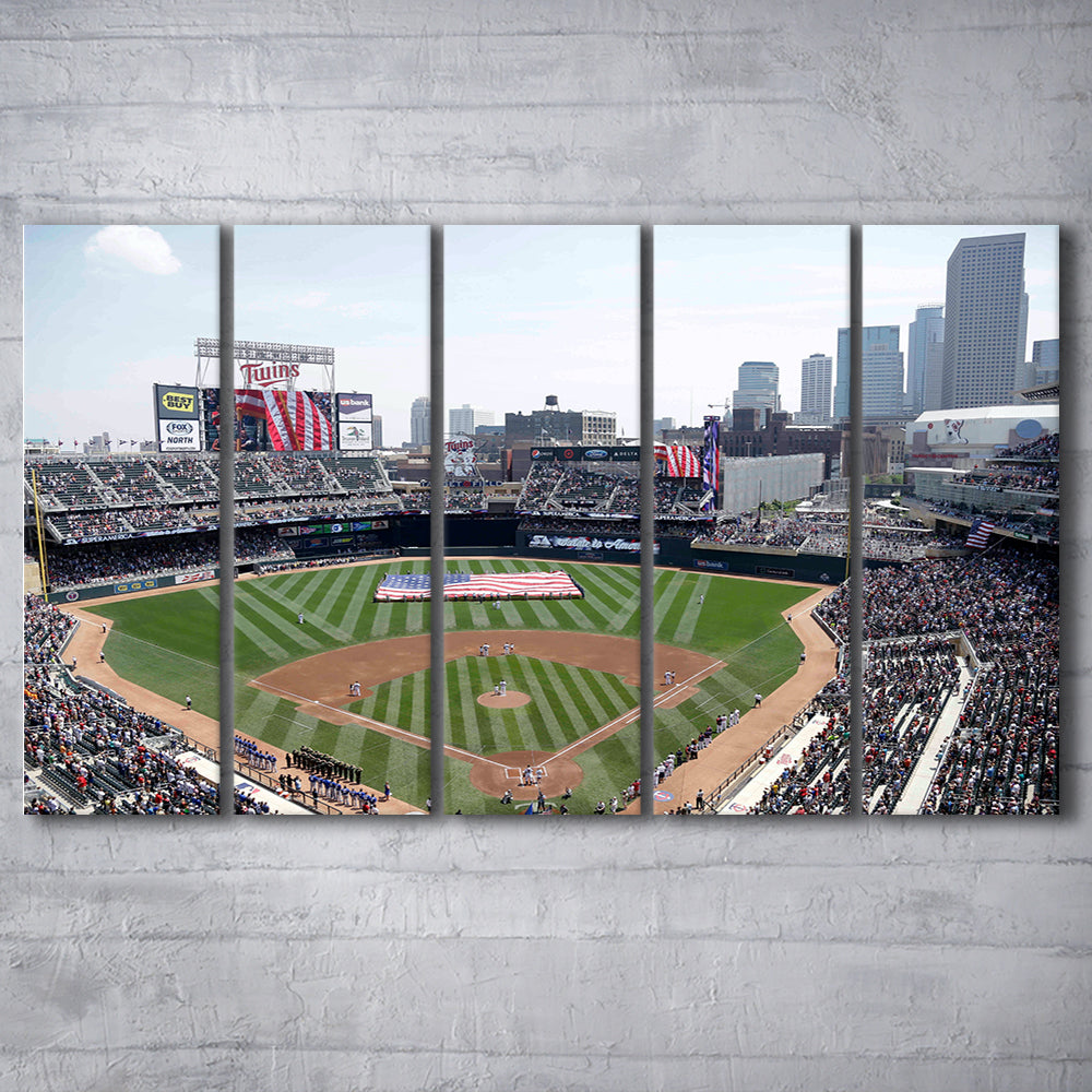 Target Field All Star, Stadium Canvas, Sport Art, 5 Panel B, Extra Large Canvas, Canvas Print Wall Art