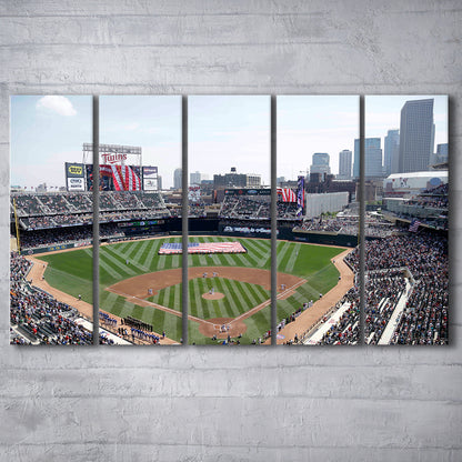 Target Field All Star, Stadium Canvas, Sport Art, 5 Panel B, Extra Large Canvas, Canvas Print Wall Art