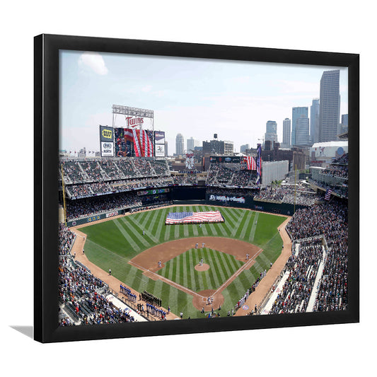 Target Field All Star, Stadium Canvas, Sport Art, Gift for him, Framed Art Print Wall Decor, Picture Framed