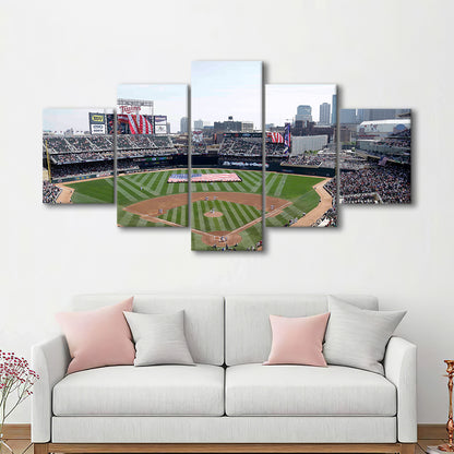 Target Field All Star, Stadium Canvas, Sport Art, Gift for him, 5 Panel, Large Canvas, Canvas Print Wall Art