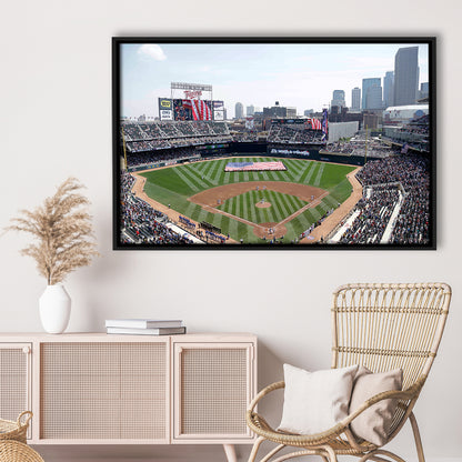 Target Field All Star, Stadium Canvas, Sport Art, Framed Canvas Print Wall Art, Floating Frame