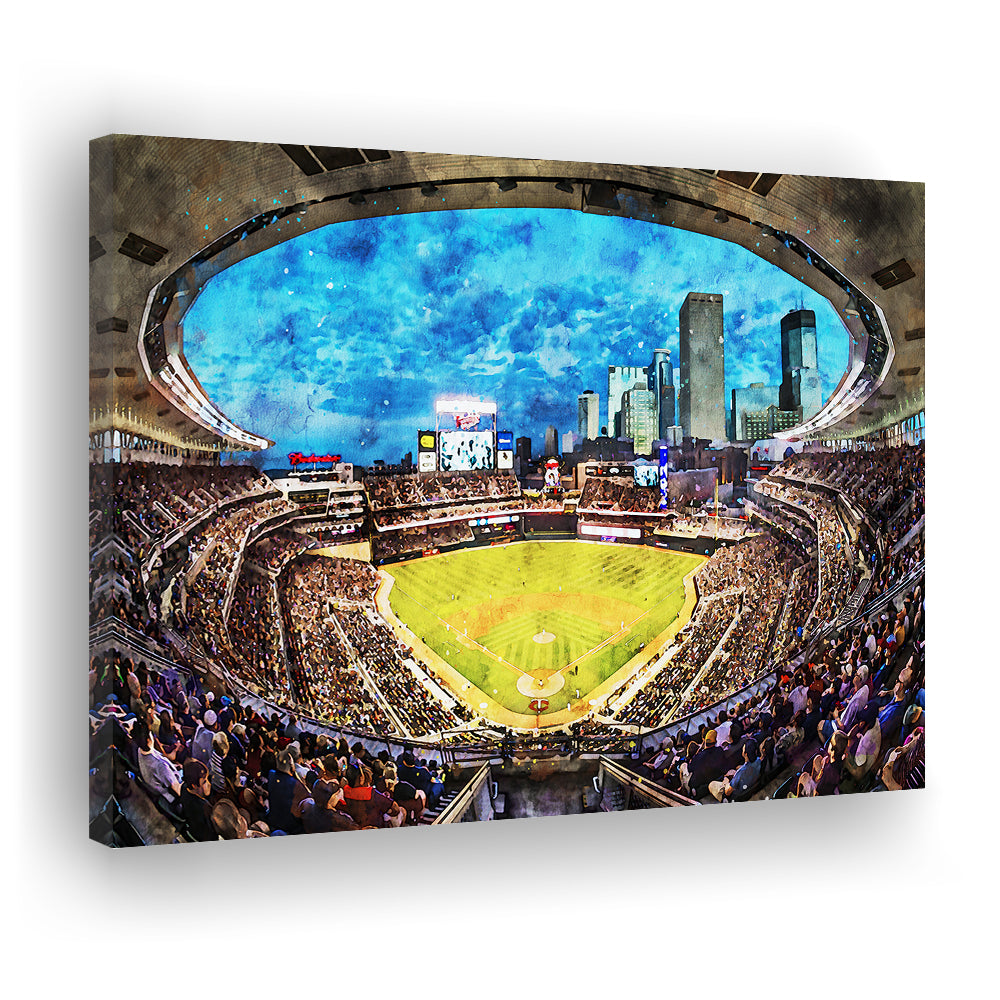 Target Field Baseball Stadium Minnesota Twins, Canvas Art Decor Print, Painting Art, Canvas Print Wall Art Home Decor