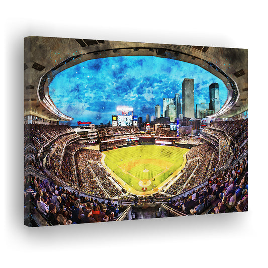 Target Field Baseball Stadium Minnesota Twins, Canvas Art Decor Print, Painting Art, Canvas Print Wall Art Home Decor