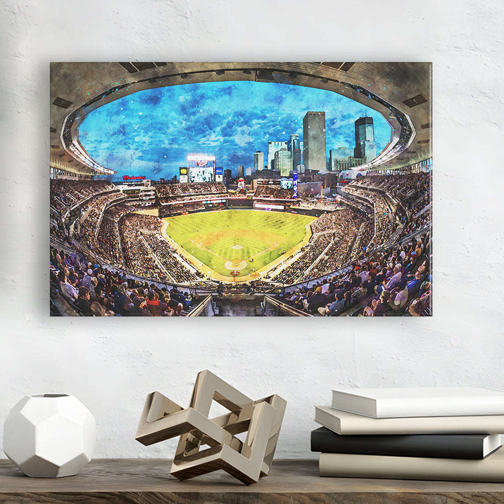 Target Field Baseball Stadium Minnesota Twins, Canvas Art Decor Print, Painting Art, Canvas Print Wall Art Home Decor