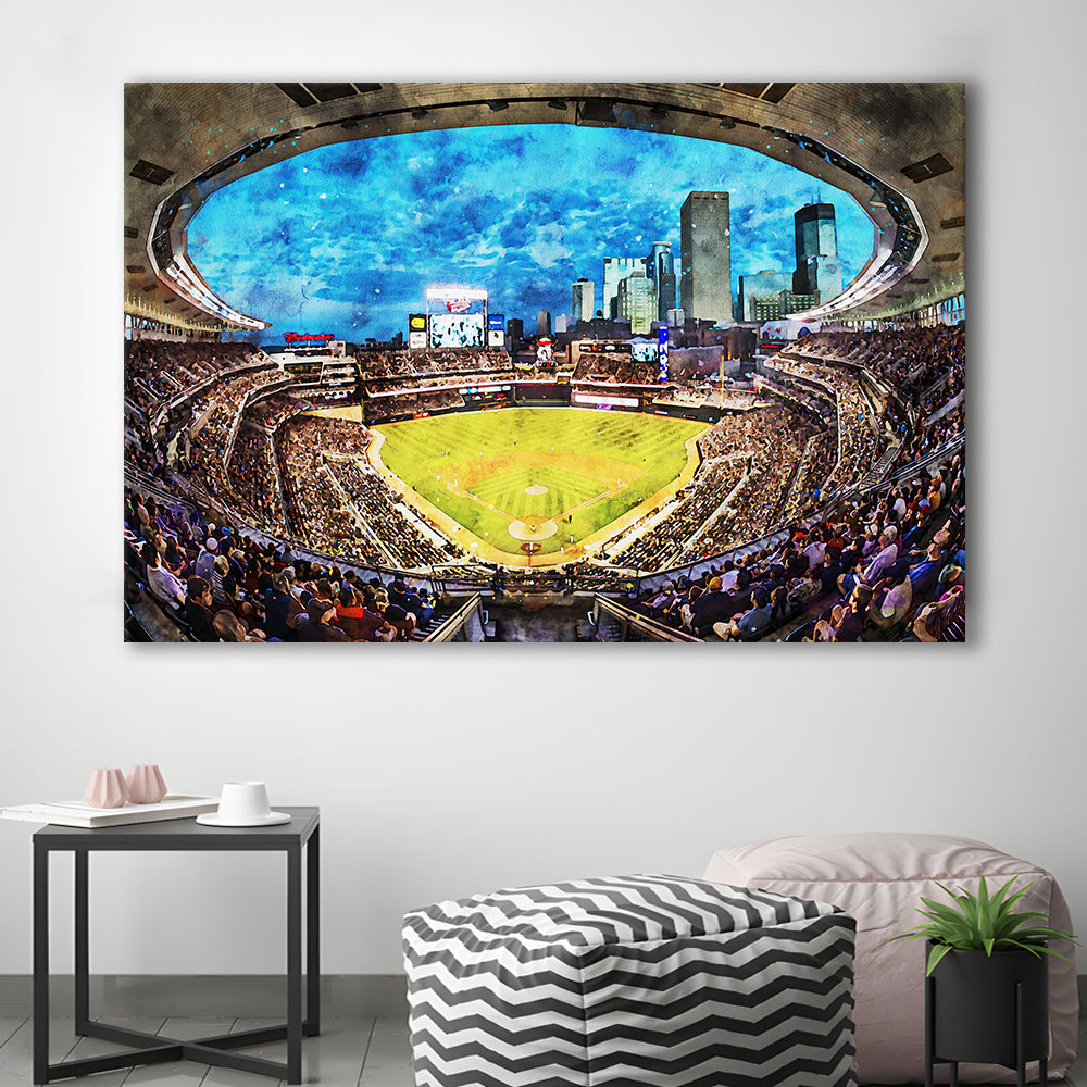 Target Field Baseball Stadium Minnesota Twins, Canvas Art Decor Print, Painting Art, Canvas Print Wall Art Home Decor