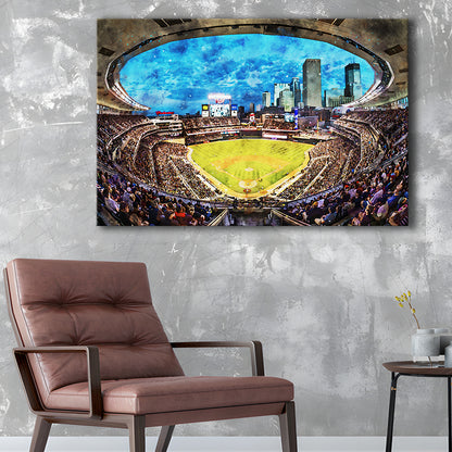 Target Field Baseball Stadium Minnesota Twins, Canvas Art Decor Print, Painting Art, Canvas Print Wall Art Home Decor