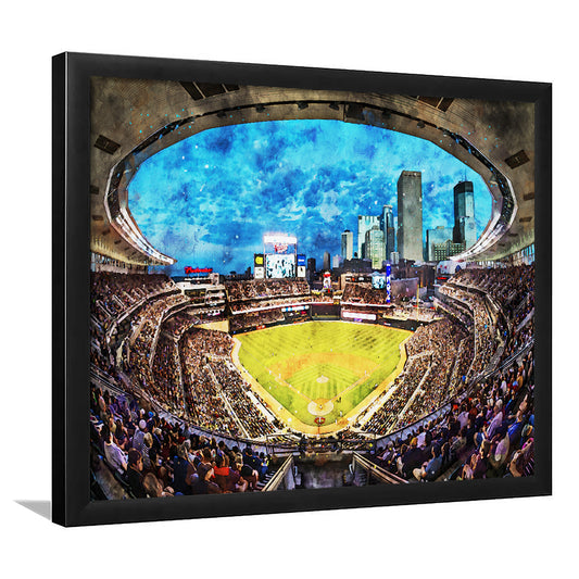 Target Field Baseball Stadium Minnesota Twins, Framed  Print, Painting Art, Framed Art Print Wall Decor, Framed Picture