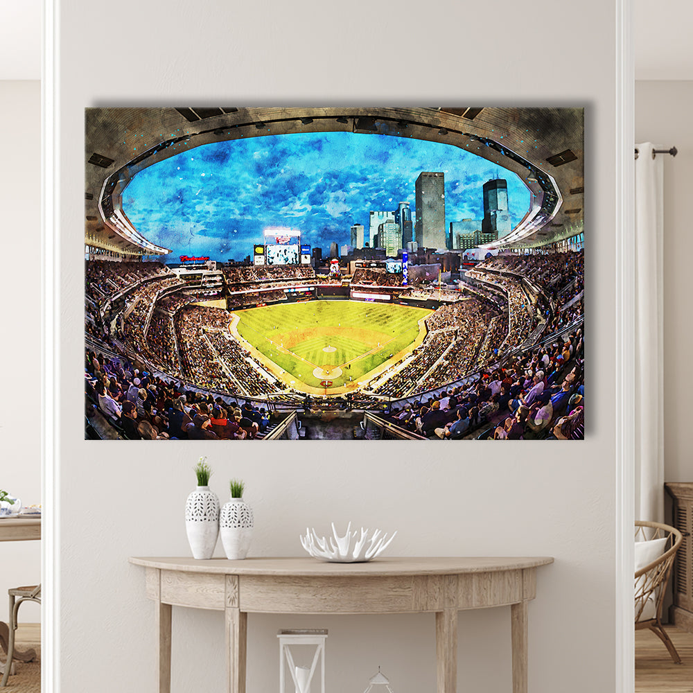 Target Field Baseball Stadium Minnesota Twins, Canvas Art Decor Print, Painting Art, Canvas Print Wall Art Home Decor