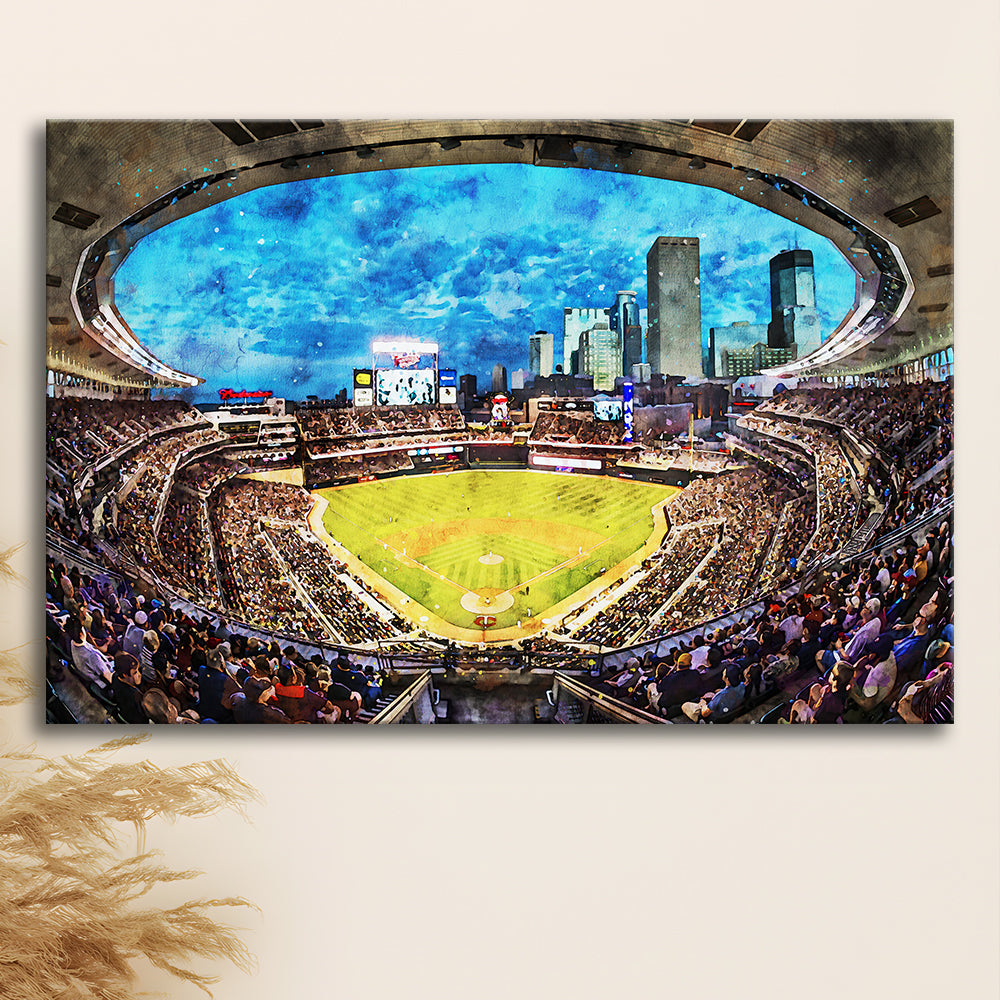 Target Field Baseball Stadium Minnesota Twins, Canvas Art Decor Print, Painting Art, Canvas Print Wall Art Home Decor