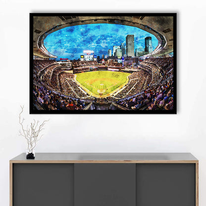 Target Field Baseball Stadium Minnesota Twins, Framed  Print, Painting Art, Framed Art Print Wall Decor, Framed Picture
