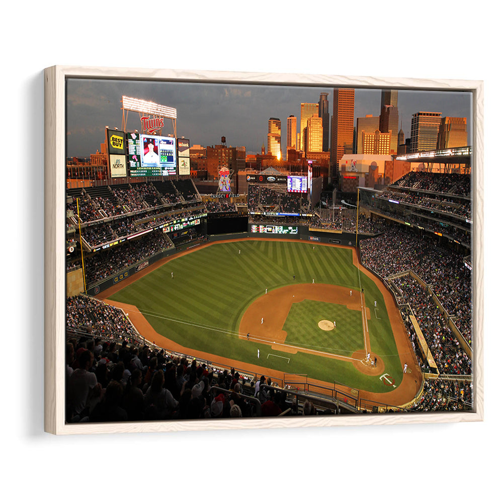 Target Field Minnesota, Stadium Canvas, Sport Art, Framed Canvas Print Wall Art, Floating Frame