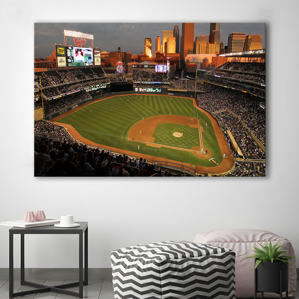 Target Field Minnesota, Stadium Canvas, Sport Art, Gift for him, Man Cave Decor, Art Print, Canvas Print Wall Art