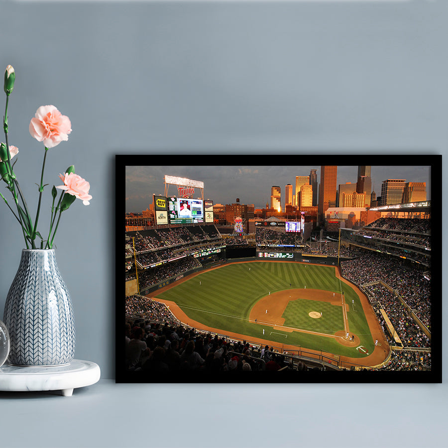 Target Field Minnesota, Stadium Canvas, Sport Art, Gift for him, Framed Art Print Wall Decor, Picture Framed