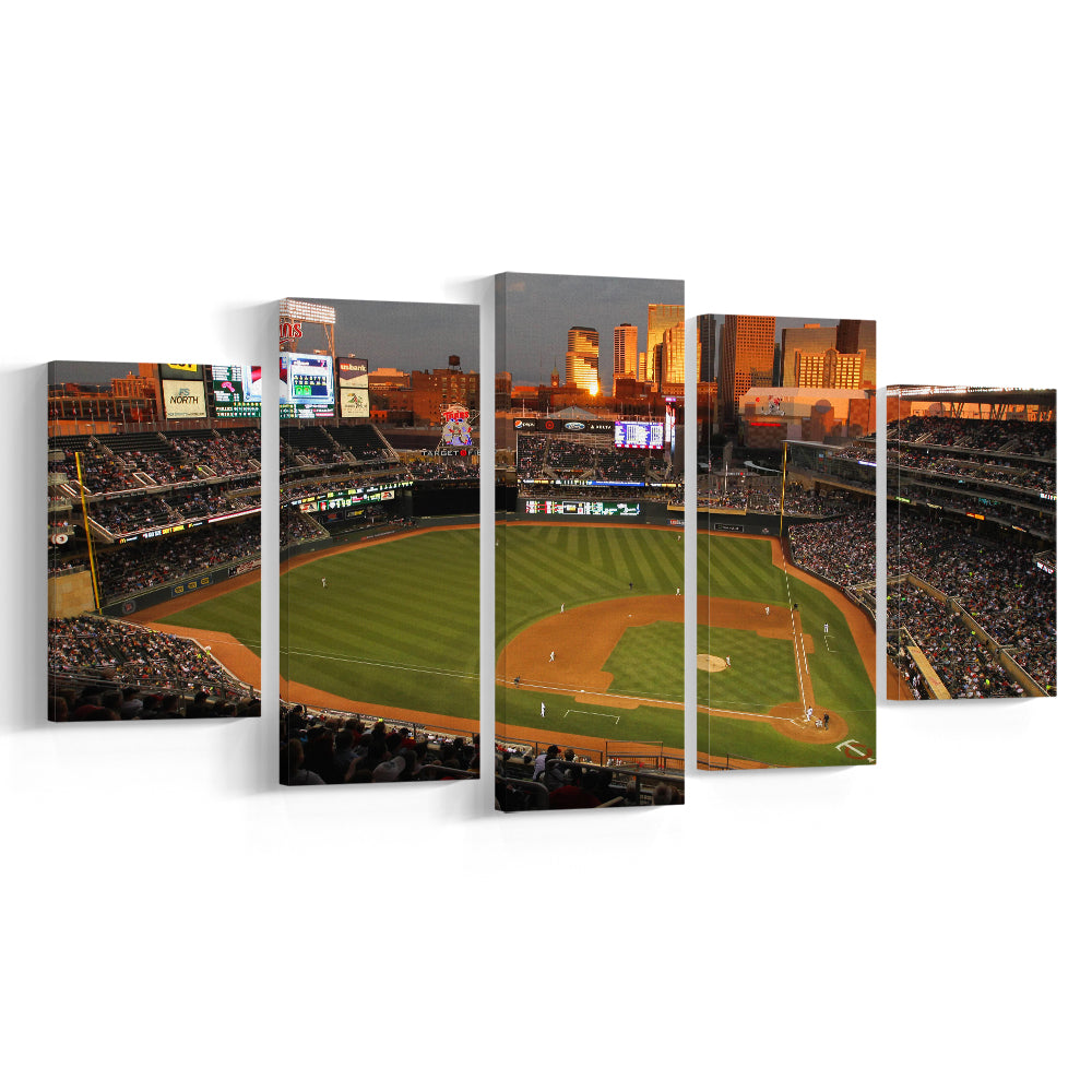 Target Field Minnesota, Stadium Canvas, Sport Art, Gift for him, 5 Panel, Large Canvas, Canvas Print Wall Art