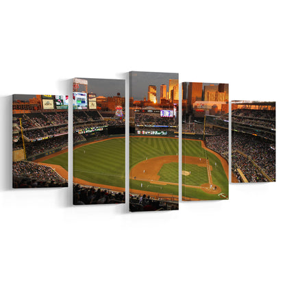Target Field Minnesota, Stadium Canvas, Sport Art, Gift for him, 5 Panel, Large Canvas, Canvas Print Wall Art