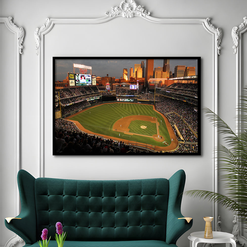 Target Field Minnesota, Stadium Canvas, Sport Art, Gift for him, Framed Art Print Wall Decor, Picture Framed
