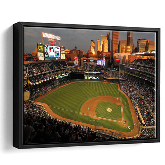 Target Field Minnesota, Stadium Canvas, Sport Art, Framed Canvas Print Wall Art, Floating Frame