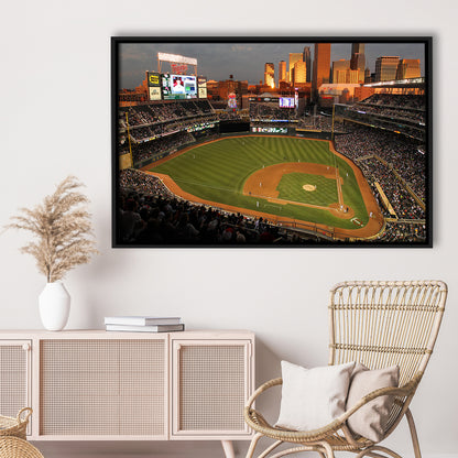Target Field Minnesota, Stadium Canvas, Sport Art, Framed Canvas Print Wall Art, Floating Frame