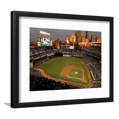 Target Field Minnesota, Stadium Canvas, Sport Art, Gift for him, White Border Framed Art Print Wall Decor
