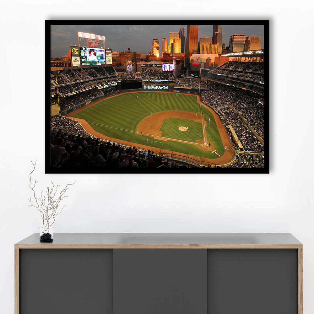 Target Field Minnesota, Stadium Canvas, Sport Art, Gift for him, Framed Art Print Wall Decor, Picture Framed